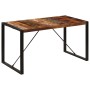 Mesa de comedor de madera maciza reciclada 140x70x75 cm