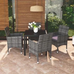 5-piece garden furniture set with gray synthetic rattan cushions by vidaXL, Garden sets - Ref: Foro24-3095022, Price: 405,53 ...