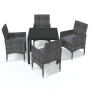 5-piece garden furniture set with gray synthetic rattan cushions by vidaXL, Garden sets - Ref: Foro24-3095022, Price: 362,25 ...
