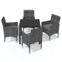 Juego muebles jardín 5 pzas con cojines ratán sintético gris de vidaXL, Conjuntos de jardín - Ref: Foro24-3095022, Precio: 40...
