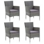 5-piece garden furniture set with gray synthetic rattan cushions by vidaXL, Garden sets - Ref: Foro24-3095022, Price: 362,25 ...