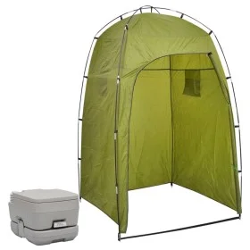 Portable camping toilet with a 10+10 L tent by vidaXL, Portable showers and toilets - Ref: Foro24-3081890, Price: 130,66 €, D...