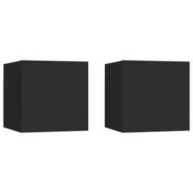 Nachttische 2 Stk. Holzwerkstoff schwarz 30,5x30x30 cm von vidaXL, Nachttische - Ref: Foro24-3079710, Preis: 49,34 €, Rabatt: %