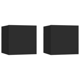 Nightstands 2 pcs engineered wood black 30.5x30x30 cm by vidaXL, Nightstands - Ref: Foro24-3079710, Price: 50,15 €, Discount: %