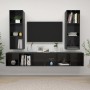 Muebles de salón de pared 4 pzas madera ingeniería negro brillo de vidaXL, Muebles TV - Ref: Foro24-3079887, Precio: 195,55 €...