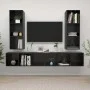 Wand-Wohnzimmermöbel 4 Stk. Holzwerkstoff glänzend schwarz von vidaXL, TV-Möbel - Ref: Foro24-3079887, Preis: 193,35 €, Rabat...