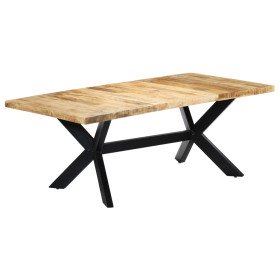 Mesa de comedor de madera maciza de mango 200x100x75 cm