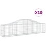 Gabionenkörbe 10 Stück Bogenform Eisen 200x30x40/60 cm von vidaXL, Töpfe und Pflanzgefäße - Ref: Foro24-3145375, Preis: 519,9...