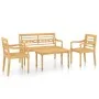 Gartenmöbel-Set 4-teilig aus massivem Teakholz von vidaXL, Gartensets - Ref: Foro24-3087051, Preis: 537,83 €, Rabatt: %