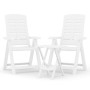 3-teiliges Garten-Esszimmerset aus weißem Polypropylen von vidaXL, Gartensets - Ref: Foro24-3120463, Preis: 178,57 €, Rabatt: %