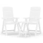 Juego de comedor para jardín 3 piezas polipropileno blanco de vidaXL, Conjuntos de jardín - Ref: Foro24-3120463, Precio: 179,...