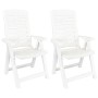 3-teiliges Garten-Esszimmerset aus weißem Polypropylen von vidaXL, Gartensets - Ref: Foro24-3120463, Preis: 178,57 €, Rabatt: %