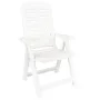 3-teiliges Garten-Esszimmerset aus weißem Polypropylen von vidaXL, Gartensets - Ref: Foro24-3120463, Preis: 179,10 €, Rabatt: %