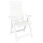 3-teiliges Garten-Esszimmerset aus weißem Polypropylen von vidaXL, Gartensets - Ref: Foro24-3120463, Preis: 178,57 €, Rabatt: %