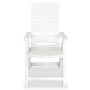 3-teiliges Garten-Esszimmerset aus weißem Polypropylen von vidaXL, Gartensets - Ref: Foro24-3120463, Preis: 178,57 €, Rabatt: %