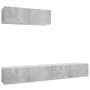 3 Stück Holzwerkstoff Wohnzimmermöbel Set Beton Grau von vidaXL, TV-Möbel - Ref: Foro24-3079123, Preis: 146,42 €, Rabatt: %