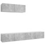 3 Stück Holzwerkstoff Wohnzimmermöbel Set Beton Grau von vidaXL, TV-Möbel - Ref: Foro24-3079123, Preis: 143,98 €, Rabatt: %
