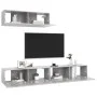 3 Stück Holzwerkstoff Wohnzimmermöbel Set Beton Grau von vidaXL, TV-Möbel - Ref: Foro24-3079123, Preis: 146,42 €, Rabatt: %