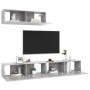3 Stück Holzwerkstoff Wohnzimmermöbel Set Beton Grau von vidaXL, TV-Möbel - Ref: Foro24-3079123, Preis: 143,98 €, Rabatt: %