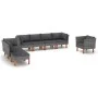 Gartenmöbel-Set 8-teilig synthetisches Rattan Eukalyptusgrau von vidaXL, Gartensets - Ref: Foro24-3082086, Preis: 646,72 €, R...