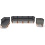 Garden furniture set 8 pieces synthetic rattan eucalyptus gray by vidaXL, Garden sets - Ref: Foro24-3082086, Price: 655,35 €,...