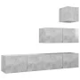 Set Wohnzimmermöbel 4 Stück Holzwerkstoff Beton grau von vidaXL, TV-Möbel - Ref: Foro24-3079156, Preis: 123,37 €, Rabatt: %