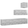 Set Wohnzimmermöbel 4 Stück Holzwerkstoff Beton grau von vidaXL, TV-Möbel - Ref: Foro24-3079156, Preis: 131,68 €, Rabatt: %