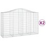 Gabionenkörbe 2 Stk. Bogenform Eisen 200x50x120/140 cm von vidaXL, Töpfe und Pflanzgefäße - Ref: Foro24-3145661, Preis: 204,4...