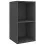 Wand-Wohnzimmermöbel 4 Stk. Ingenieurholz glänzend grau von vidaXL, TV-Möbel - Ref: Foro24-3079879, Preis: 144,23 €, Rabatt: %
