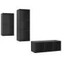 3-teiliges TV-Möbelset Sperrholz glänzend schwarz von vidaXL, TV-Möbel - Ref: Foro24-3079734, Preis: 135,28 €, Rabatt: %