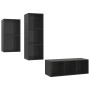 3-teiliges TV-Möbelset Sperrholz glänzend schwarz von vidaXL, TV-Möbel - Ref: Foro24-3079734, Preis: 136,95 €, Rabatt: %