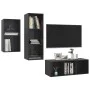 3-teiliges TV-Möbelset Sperrholz glänzend schwarz von vidaXL, TV-Möbel - Ref: Foro24-3079734, Preis: 135,28 €, Rabatt: %