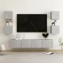Living room furniture set 6 pieces concrete gray engineered wood by vidaXL, TV Furniture - Ref: Foro24-3079082, Price: 149,92...