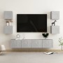 Wohnzimmermöbel-Set 6-teilig betongraues Holzwerkstoff von vidaXL, TV-Möbel - Ref: Foro24-3079082, Preis: 155,27 €, Rabatt: %