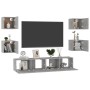 Wohnzimmermöbel-Set 6-teilig betongraues Holzwerkstoff von vidaXL, TV-Möbel - Ref: Foro24-3079082, Preis: 155,27 €, Rabatt: %