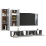 TV-Wohnzimmermöbel-Set, 4-teilig, Betongrau, Holzwerkstoff von vidaXL, TV-Möbel - Ref: Foro24-3079153, Preis: 197,67 €, Rabat...