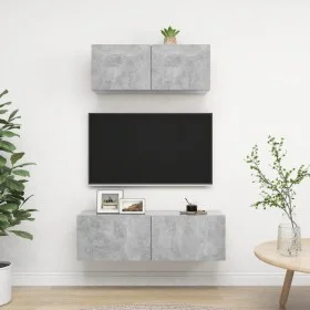 Living room furniture set 2 pieces concrete gray engineered wood by vidaXL, TV Furniture - Ref: Foro24-3079122, Price: 83,91 ...