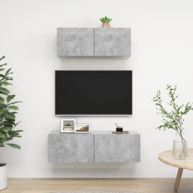 Wohnzimmermöbel-Set 2-teilig betongraues Holzwerkstoff von vidaXL, TV-Möbel - Ref: Foro24-3079122, Preis: 87,02 €, Rabatt: %