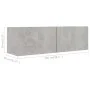 Living room furniture set 2 pieces concrete gray engineered wood by vidaXL, TV Furniture - Ref: Foro24-3079122, Price: 86,22 ...