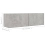 Wohnzimmermöbel-Set 2-teilig betongraues Holzwerkstoff von vidaXL, TV-Möbel - Ref: Foro24-3079122, Preis: 87,02 €, Rabatt: %