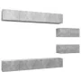 Wohnzimmermöbel-Set 6-teilig betongraues Holzwerkstoff von vidaXL, TV-Möbel - Ref: Foro24-3079148, Preis: 262,62 €, Rabatt: %