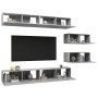 Wohnzimmermöbel-Set 6-teilig betongraues Holzwerkstoff von vidaXL, TV-Möbel - Ref: Foro24-3079148, Preis: 263,16 €, Rabatt: %
