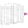 Gabionenkörbe 6 Stk. Bogenform Eisen 200x50x160/180 cm von vidaXL, Töpfe und Pflanzgefäße - Ref: Foro24-3145707, Preis: 779,7...