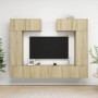 TV-Wohnzimmermöbel-Set, 6-teilig, Holzwerkstoff, Sonoma-Eiche von vidaXL, TV-Möbel - Ref: Foro24-3079014, Preis: 248,44 €, Ra...