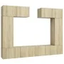 TV-Wohnzimmermöbel-Set, 6-teilig, Holzwerkstoff, Sonoma-Eiche von vidaXL, TV-Möbel - Ref: Foro24-3079014, Preis: 252,72 €, Ra...