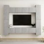 Set de muebles de salón 8 pzas madera ingeniería gris hormigón de vidaXL, Muebles TV - Ref: Foro24-3079070, Precio: 379,30 €,...