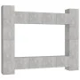 Set de muebles de salón 8 pzas madera ingeniería gris hormigón de vidaXL, Muebles TV - Ref: Foro24-3079070, Precio: 379,30 €,...