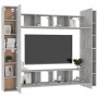 8-teiliges Wohnzimmermöbel-Set aus Holzwerkstoff Beton grau von vidaXL, TV-Möbel - Ref: Foro24-3079070, Preis: 387,71 €, Raba...