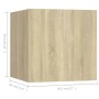 6-teiliges Wohnzimmermöbel-Set aus Sonoma-Eiche von vidaXL, TV-Möbel - Ref: Foro24-3078978, Preis: 160,33 €, Rabatt: %