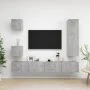 TV living room furniture set 5 pieces concrete gray engineered wood by vidaXL, TV Furniture - Ref: Foro24-3079117, Price: 194...